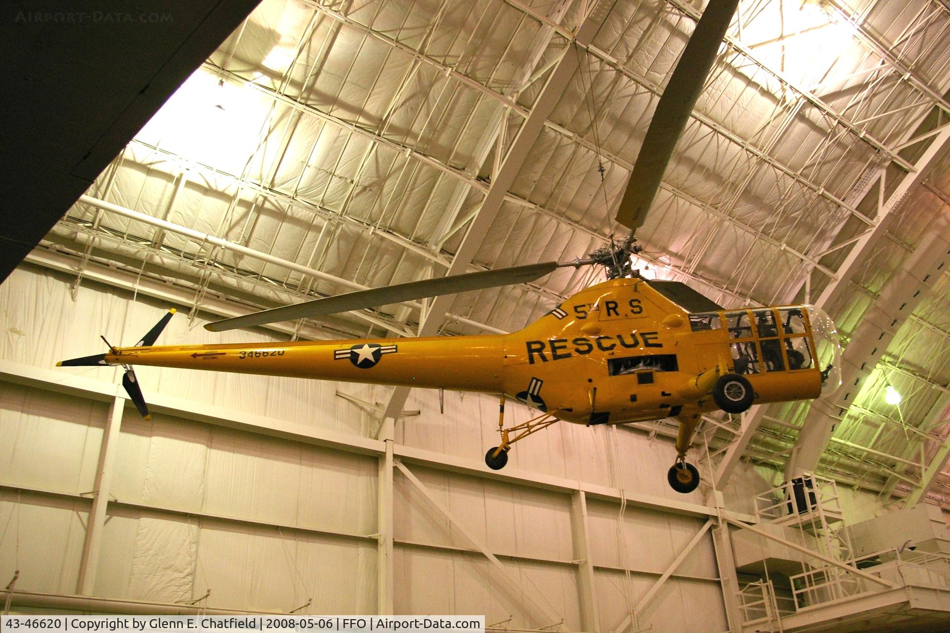 43-46620, 1943 Sikorsky YH-5A C/N 164, Hanging from the ceiling in the National Museum of the U.S. Air Force