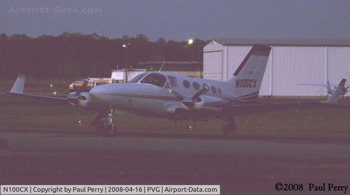 N100CX, 1980 Cessna 414A Chancellor C/N 414A0623, Poor lighting this late, but I couldn't pass up this twin