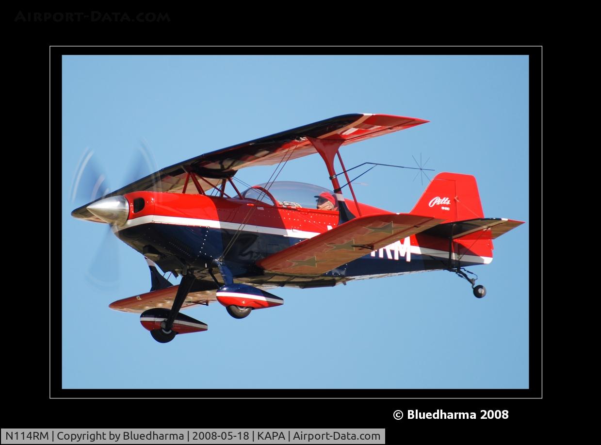 N114RM, 1999 Aviat Pitts S-2C Special C/N 6030, Pitts on approach to 17L.