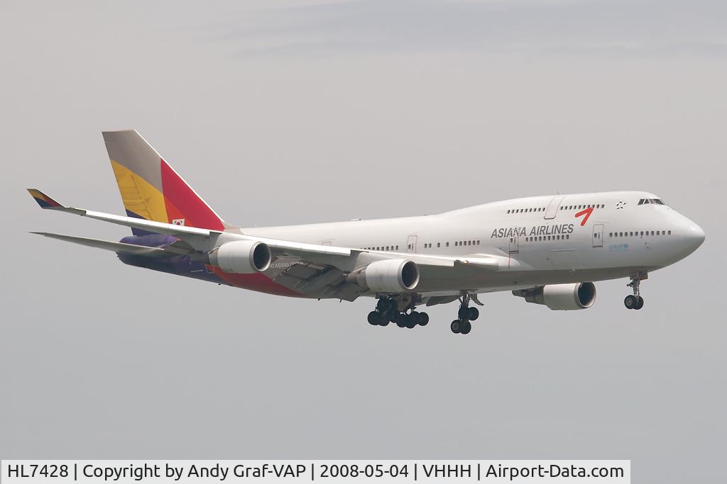 HL7428, 1998 Boeing 747-48E C/N 28552, Asiana 747-400