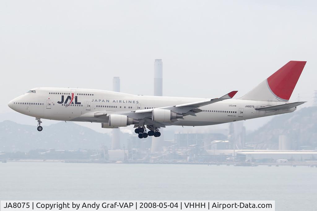 JA8075, 1990 Boeing 747-446 C/N 24427, JAL 747-400