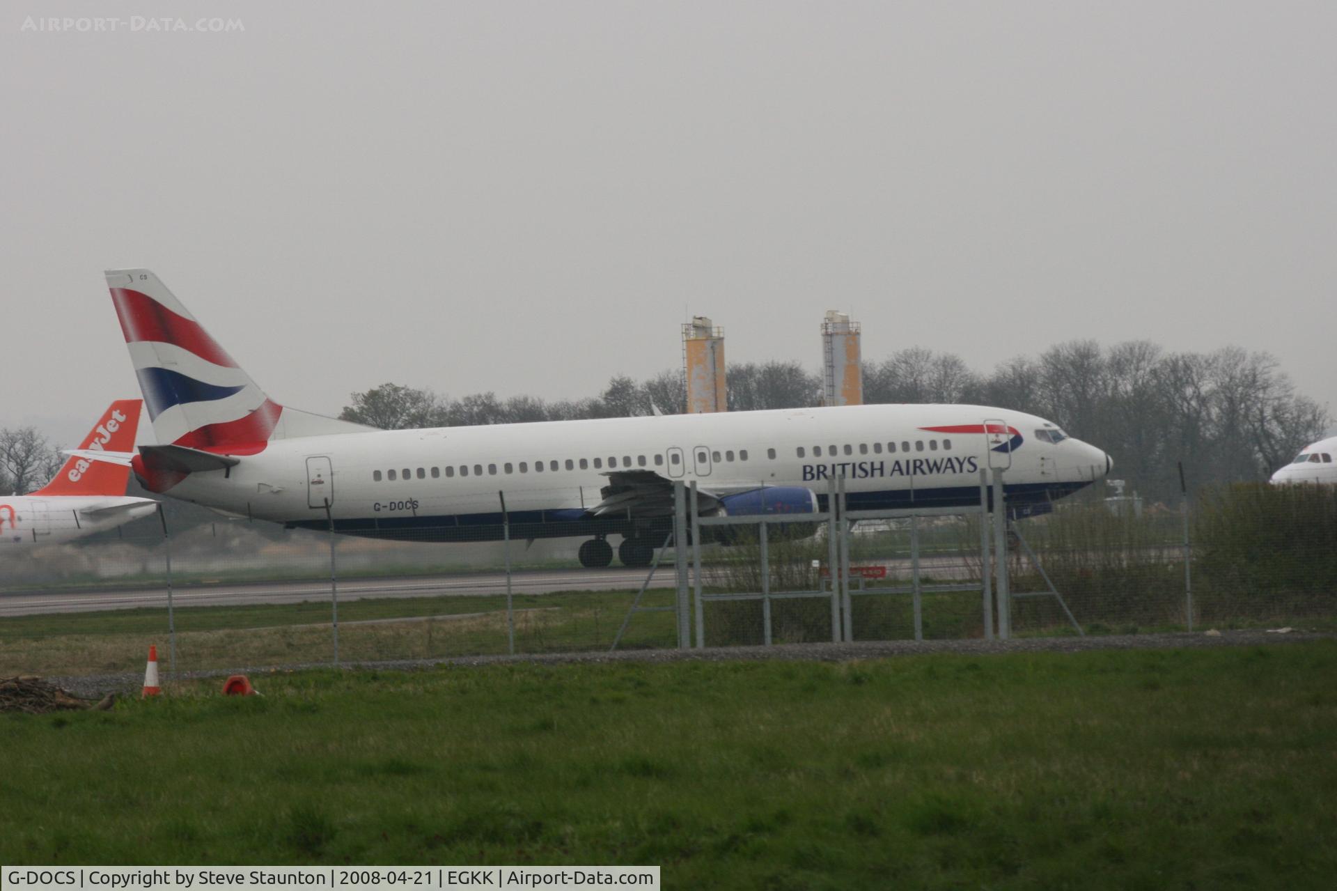 G-DOCS, 1992 Boeing 737-436 C/N 25852, Gatwick Airport 21/04/08 (married 19/04/08 - spotting two days later)