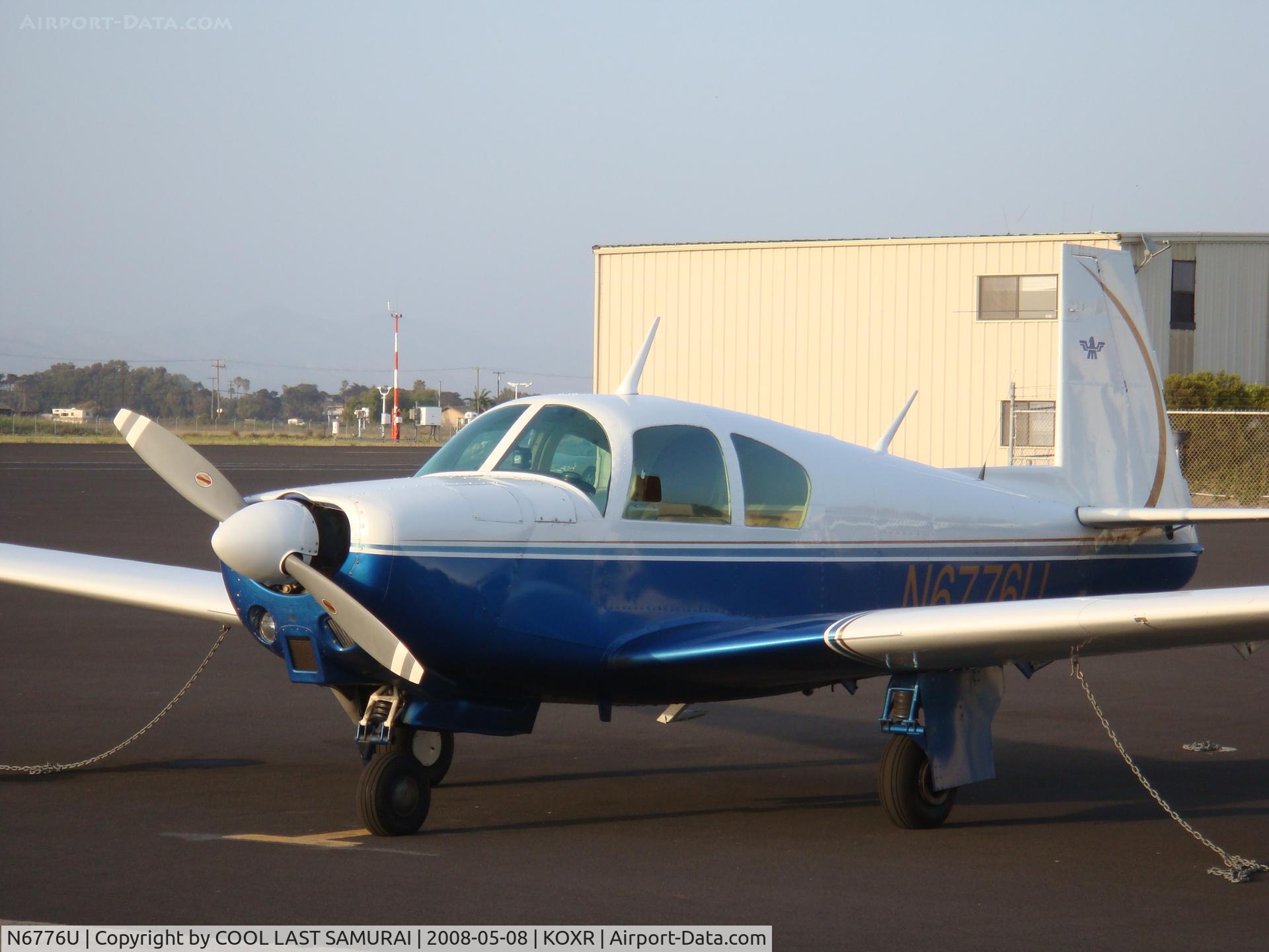 N6776U, 1963 Mooney M20C Ranger C/N 2498, 76U at KOXR transient parking.