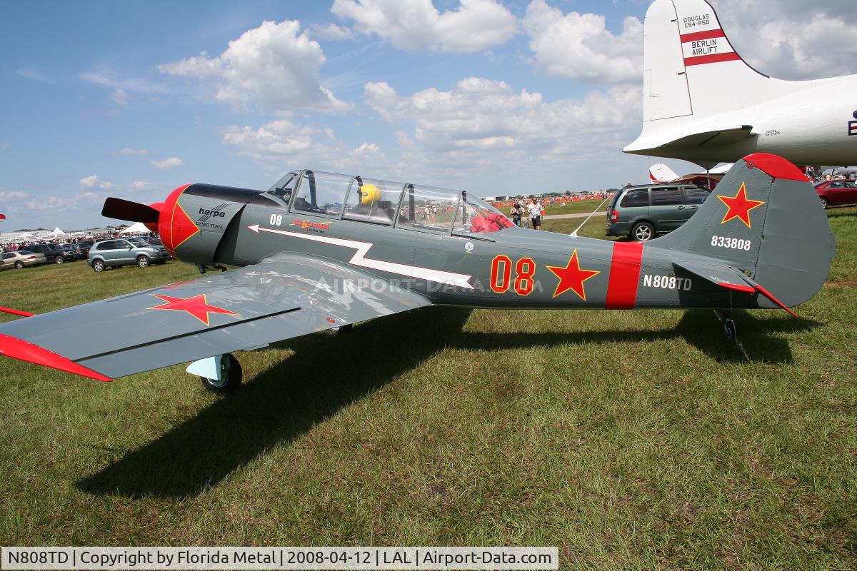 N808TD, Yakovlev (Aerostar) Yak-52 C/N 833808, Yak 52