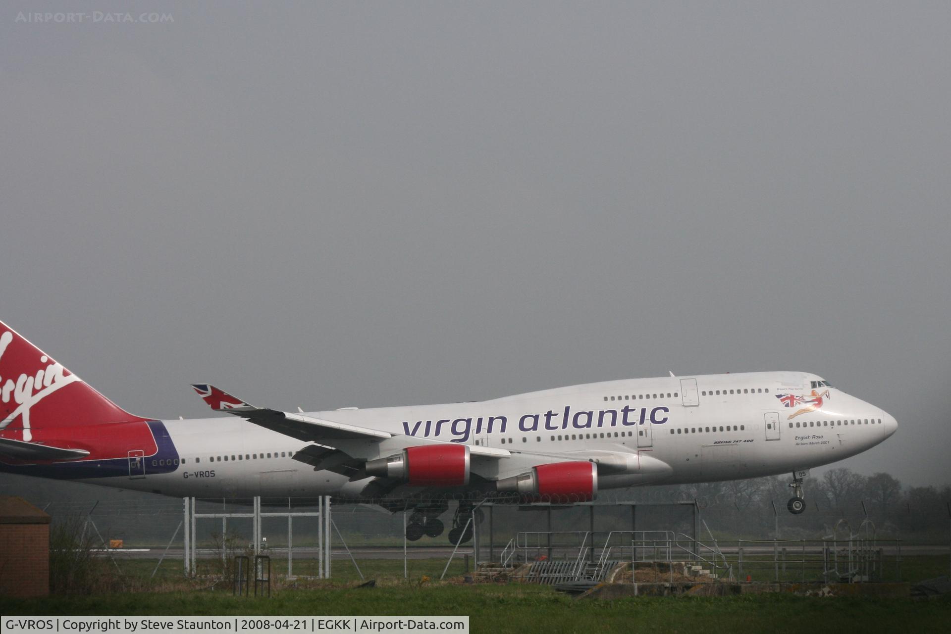 G-VROS, 2001 Boeing 747-443 C/N 30885, Gatwick Airport 21/04/08 (married 19/04/08 - spotting two days later)