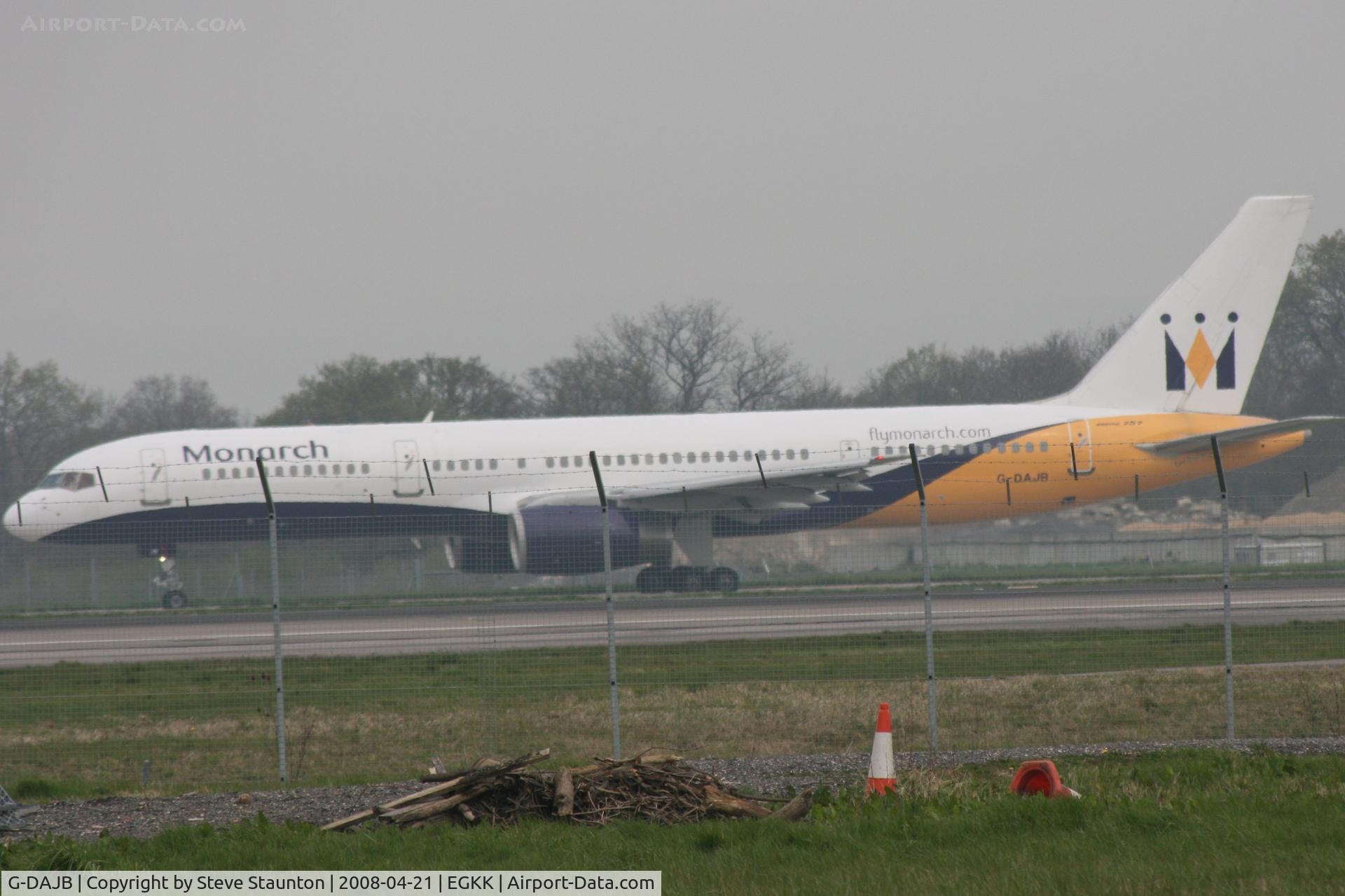 G-DAJB, 1987 Boeing 757-2T7 C/N 23770, Gatwick Airport 21/04/08 (married 19/04/08 - spotting two days later)