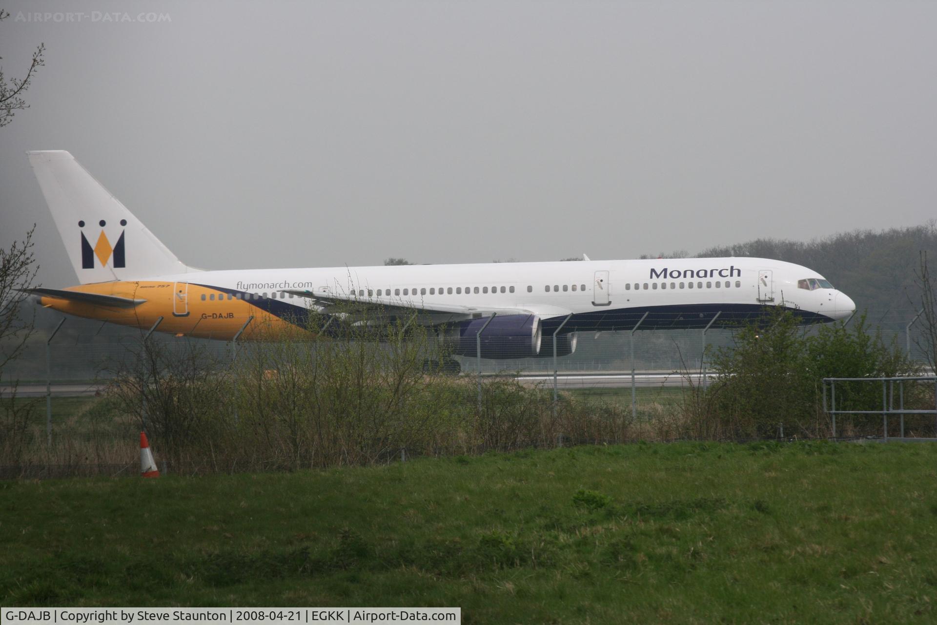 G-DAJB, 1987 Boeing 757-2T7 C/N 23770, Gatwick Airport 21/04/08 (married 19/04/08 - spotting two days later)