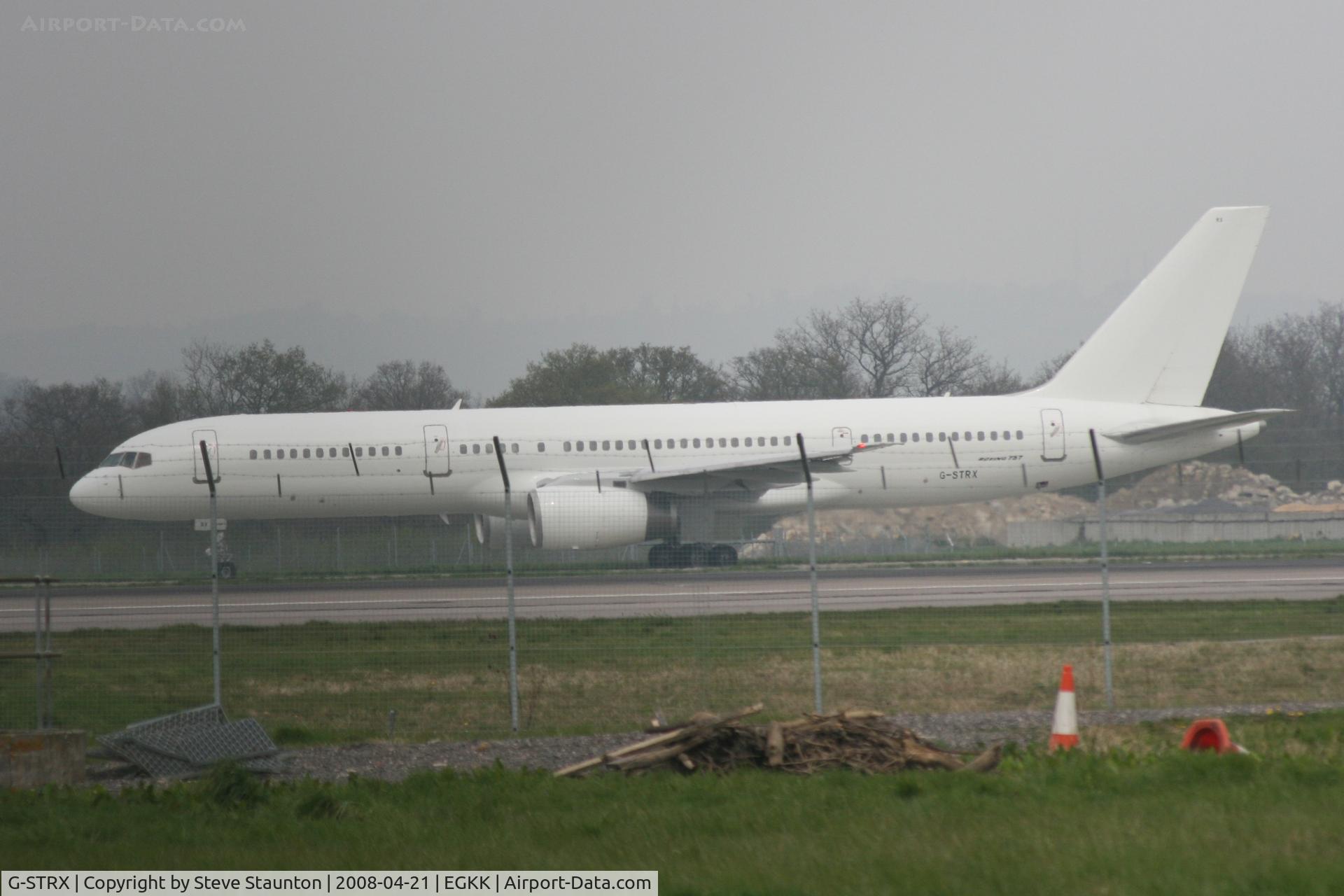 G-STRX, 1992 Boeing 757-28A C/N 25621, Gatwick Airport 21/04/08 (married 19/04/08 - spotting two days later)