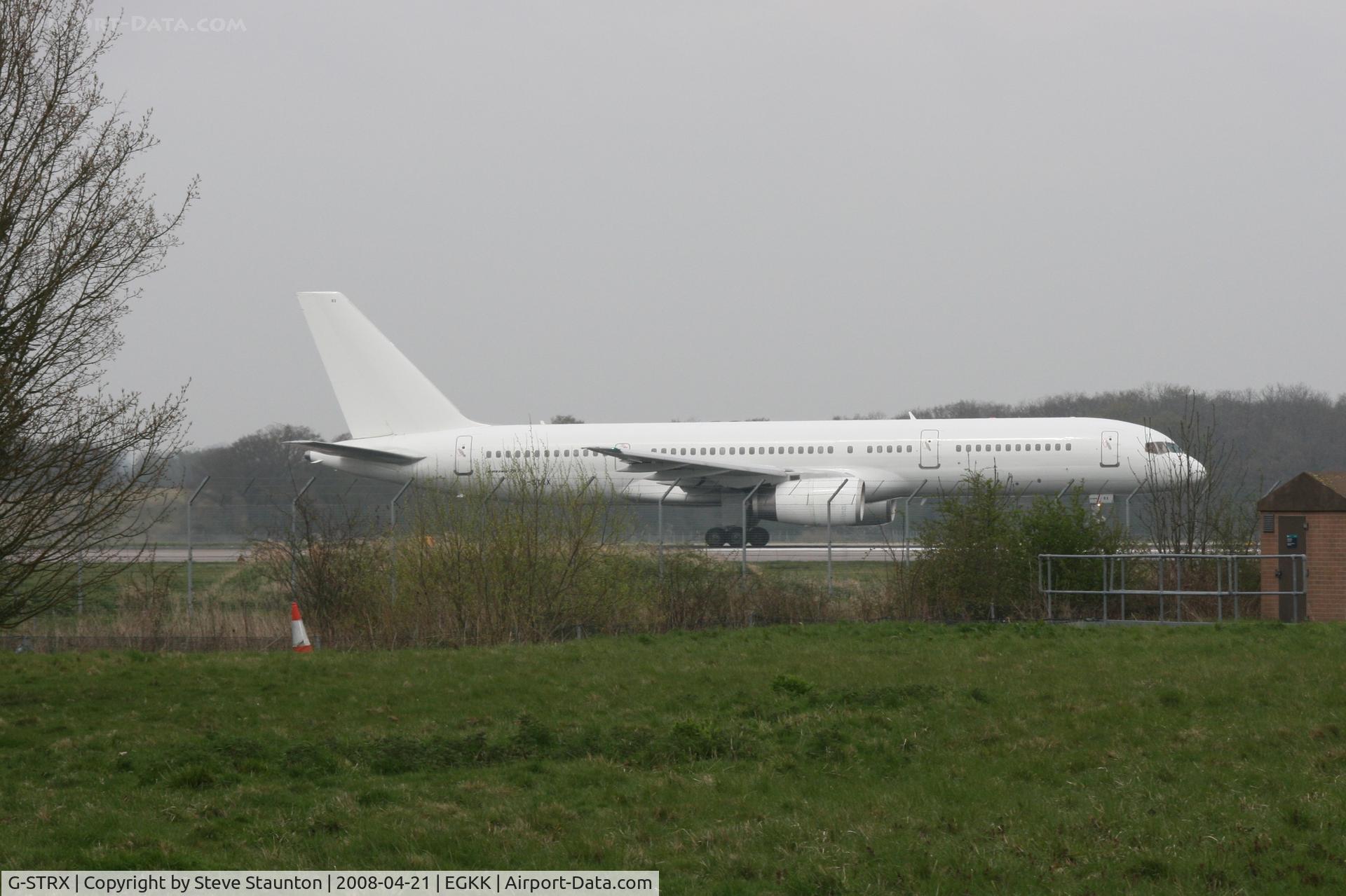 G-STRX, 1992 Boeing 757-28A C/N 25621, Gatwick Airport 21/04/08 (married 19/04/08 - spotting two days later)