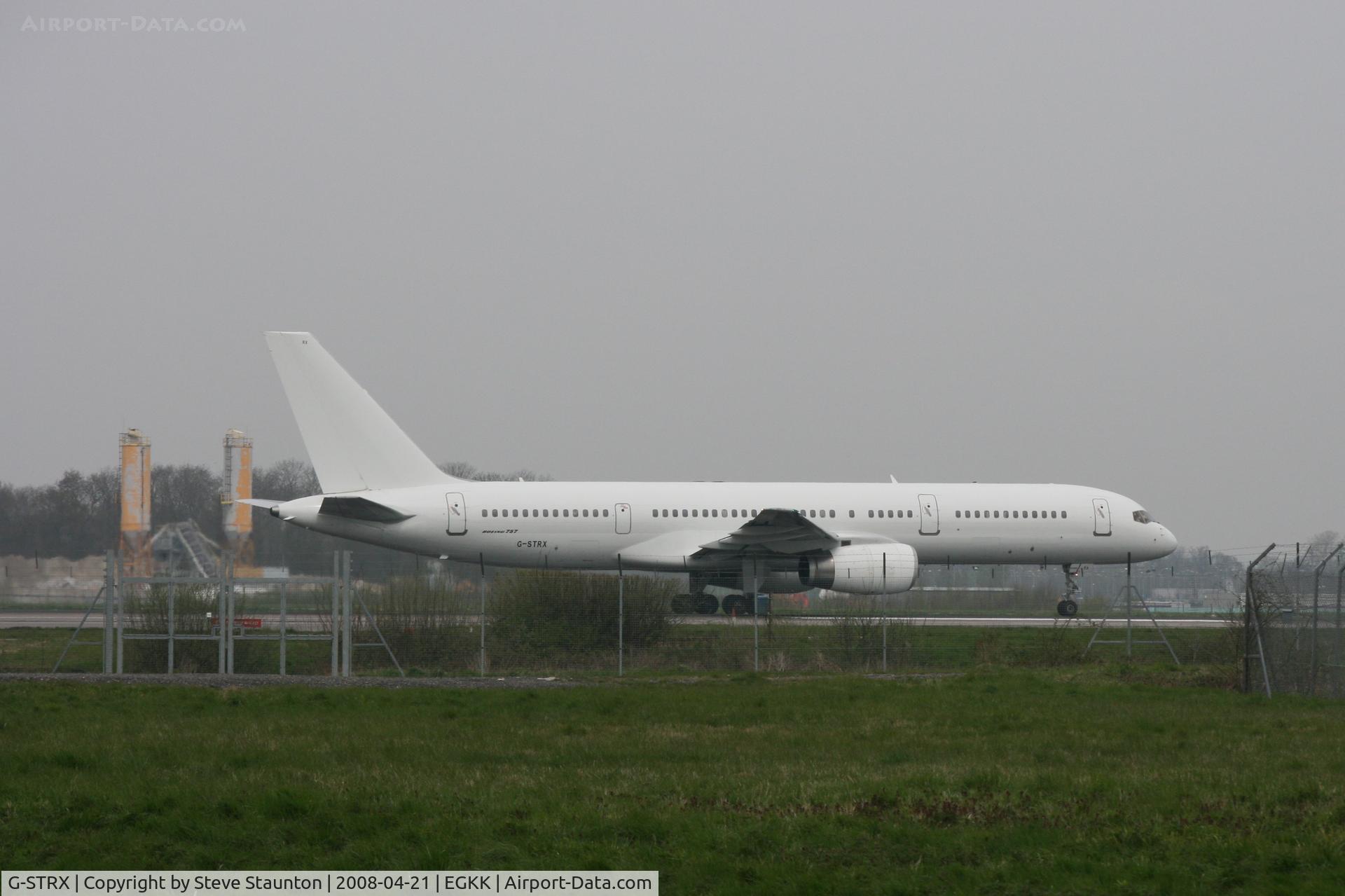 G-STRX, 1992 Boeing 757-28A C/N 25621, Gatwick Airport 21/04/08 (married 19/04/08 - spotting two days later)