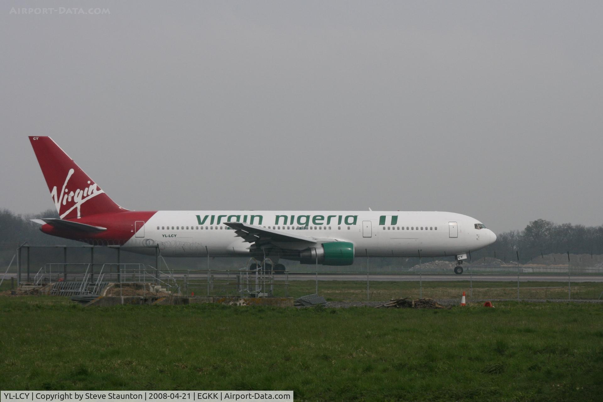 YL-LCY, 1991 Boeing 767-3Y0/ER C/N 24952, Gatwick Airport 21/04/08 (married 19/04/08 - spotting two days later)