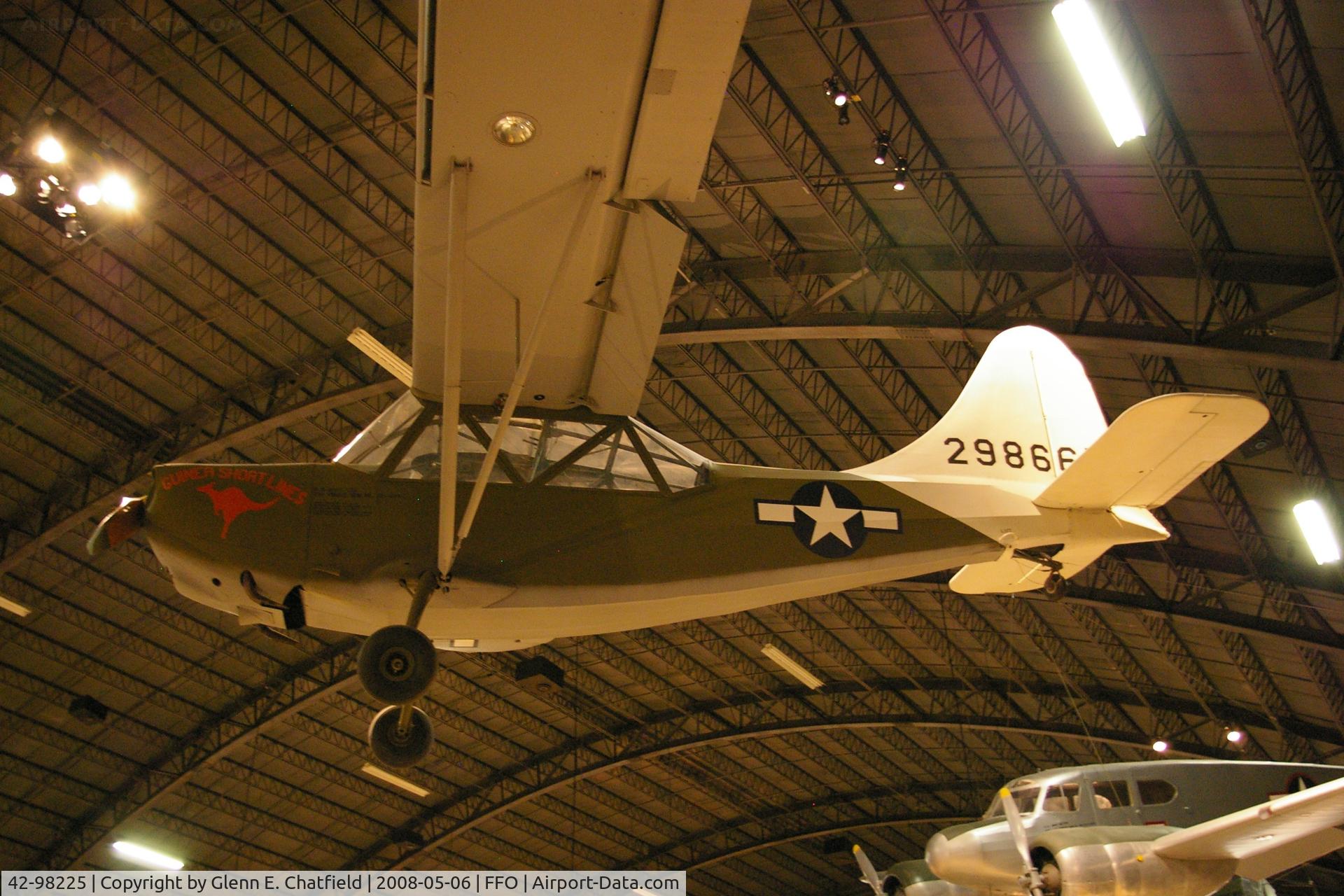 42-98225, 1942 Stinson L-5 Sentinel C/N 76-466, Hanging from the ceiling in the National Museum of the U.S. Air Force