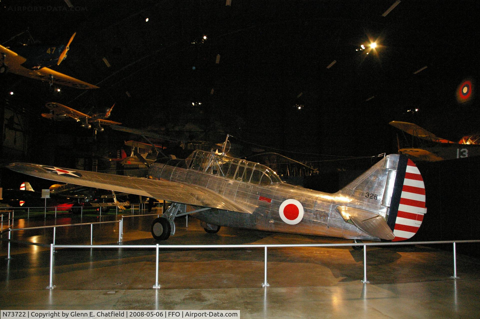 N73722, 1939 North American O-47B C/N 51-1025, Displayed at the National Museum of the U.S. Air Force