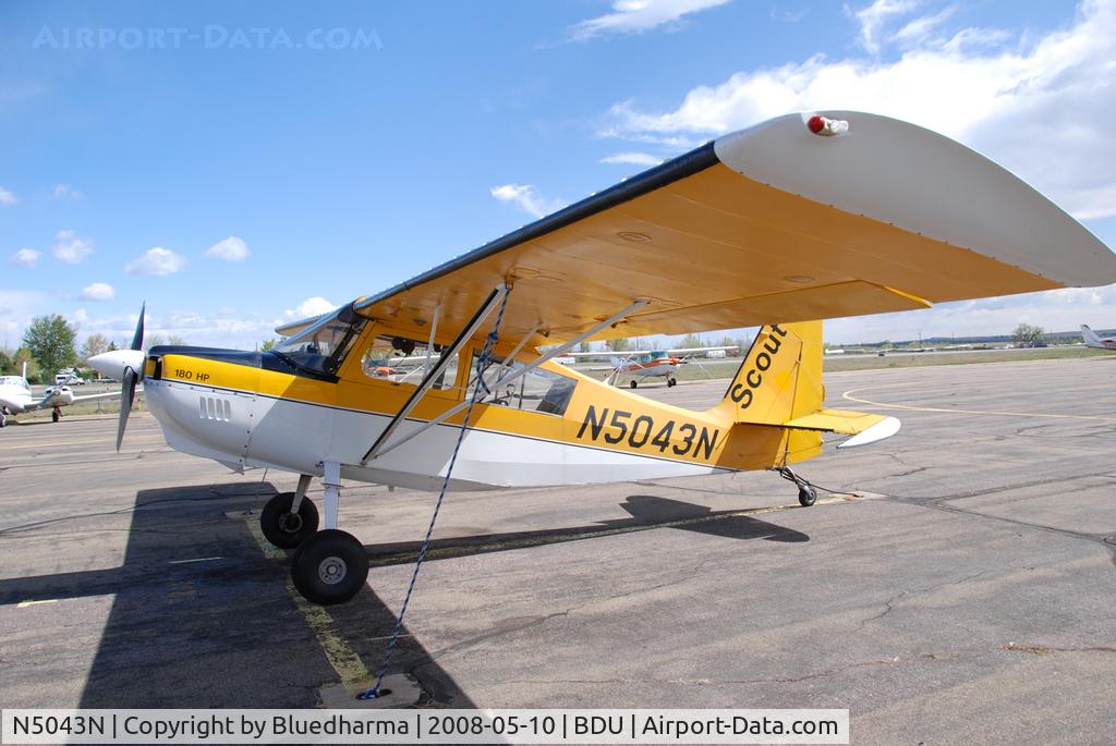 N5043N, 1979 Bellanca 8GCBC C/N 302-79, Scout parked on display at Boulder Open House 2008.