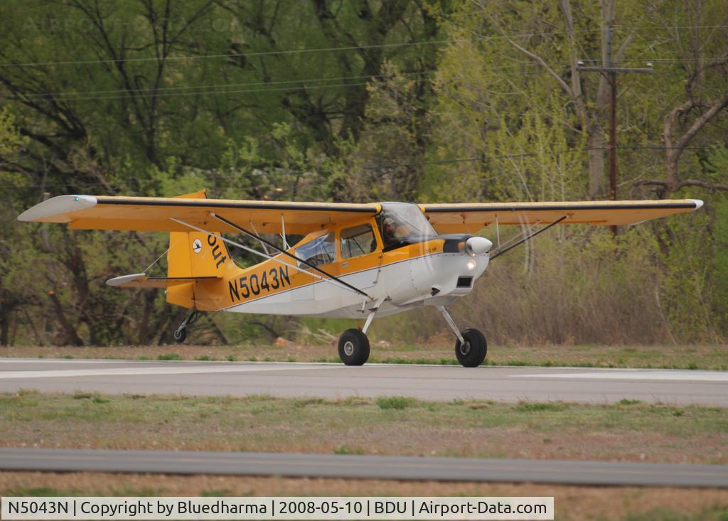 N5043N, 1979 Bellanca 8GCBC C/N 302-79, Scout takeoff at Boulder Open House 2008.
