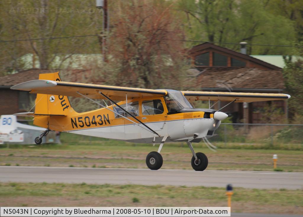 N5043N, 1979 Bellanca 8GCBC C/N 302-79, Scout takeoff at Boulder Open House 2008.