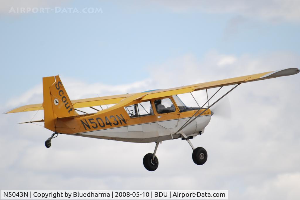 N5043N, 1979 Bellanca 8GCBC C/N 302-79, Scout takeoff at Boulder Open House 2008.