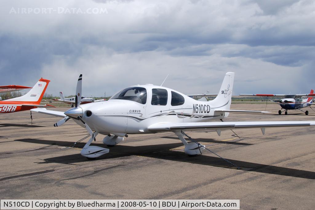 N510CD, 2005 Cirrus SR22 GTS C/N 1324, Parked at Boulder Open House 2008.