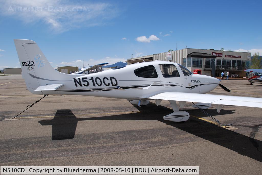 N510CD, 2005 Cirrus SR22 GTS C/N 1324, Parked at Boulder Open House 2008.