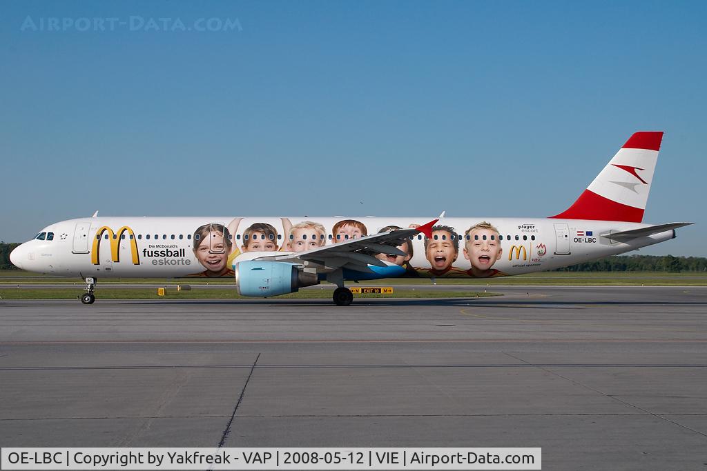 OE-LBC, 1996 Airbus A321-111 C/N 581, Austrian Airlines Airbus 321 in Mc Donalds colors