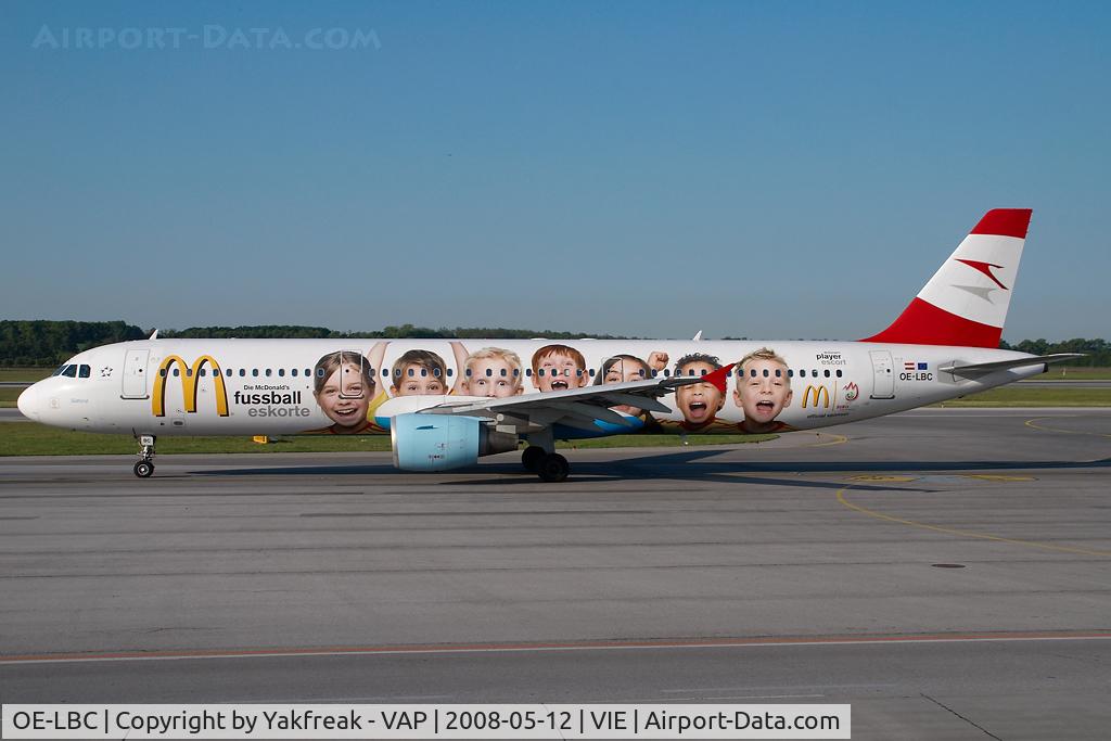 OE-LBC, 1996 Airbus A321-111 C/N 581, Austrian Airlines Airbus 321 in Mc Donalds colors