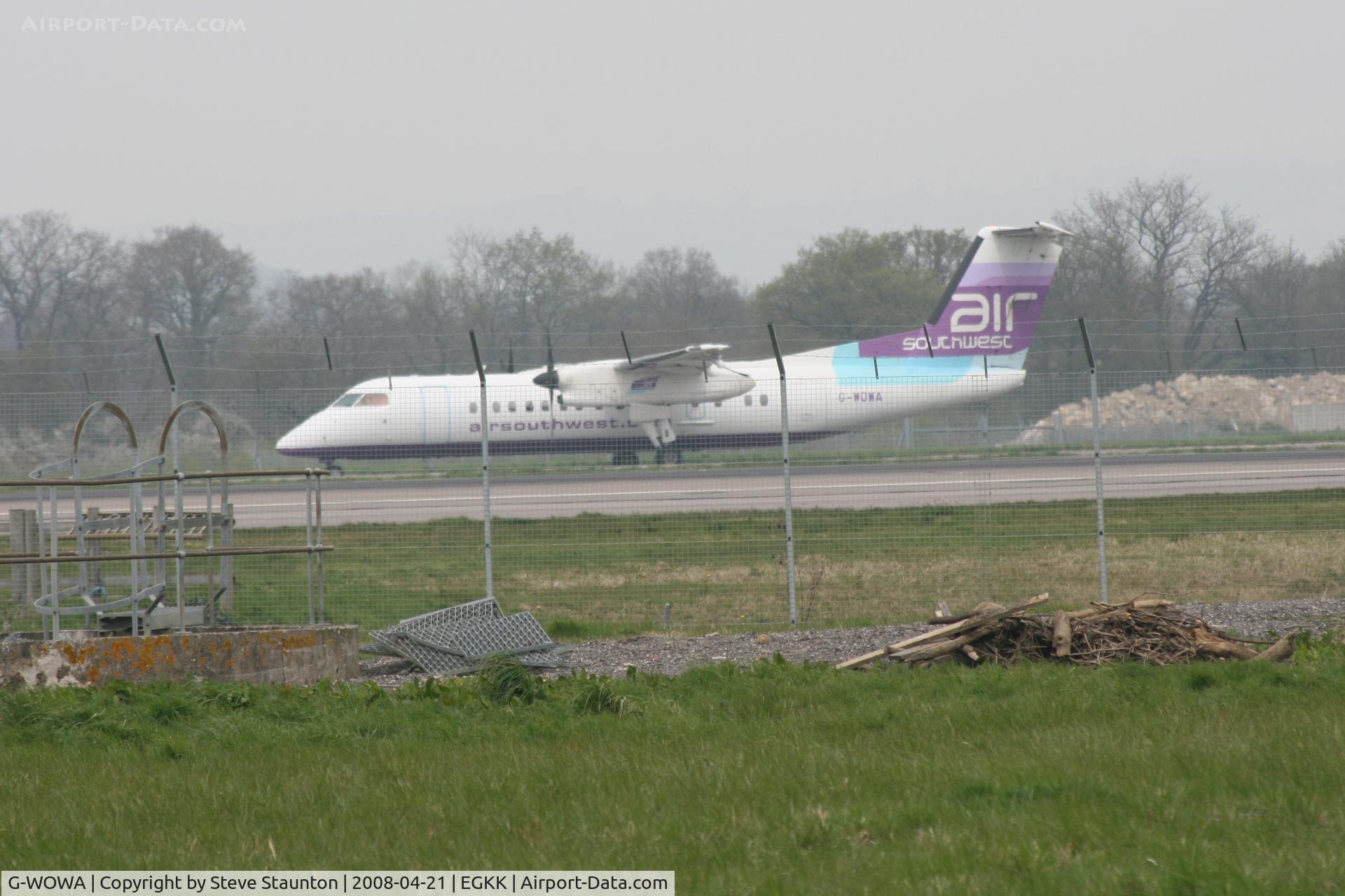 G-WOWA, 1992 De Havilland Canada DHC-8-311 Dash 8 C/N 296, Gatwick Airport 21/04/08 (married 19/04/08 - spotting two days later)