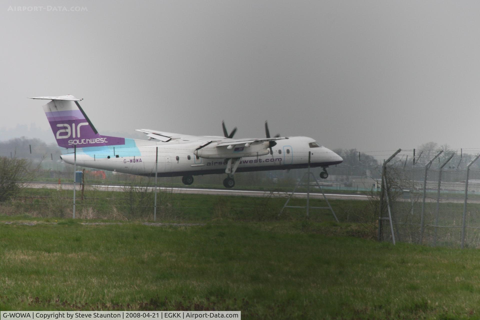 G-WOWA, 1992 De Havilland Canada DHC-8-311 Dash 8 C/N 296, Gatwick Airport 21/04/08 (married 19/04/08 - spotting two days later)