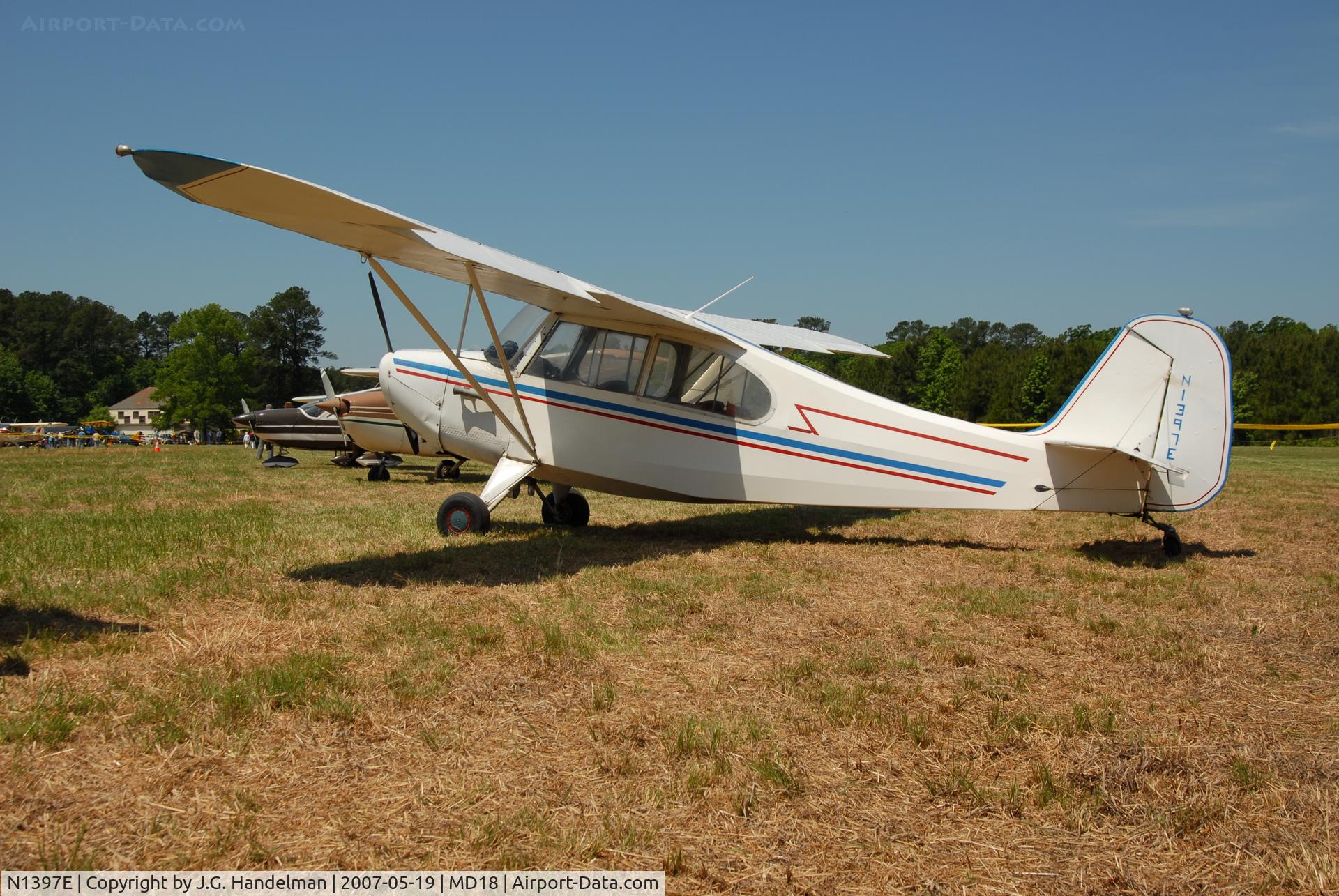 N1397E, 1946 Champion 7AC C/N 7AC-4959, at the Horn Pt Aerodrome antique fly in