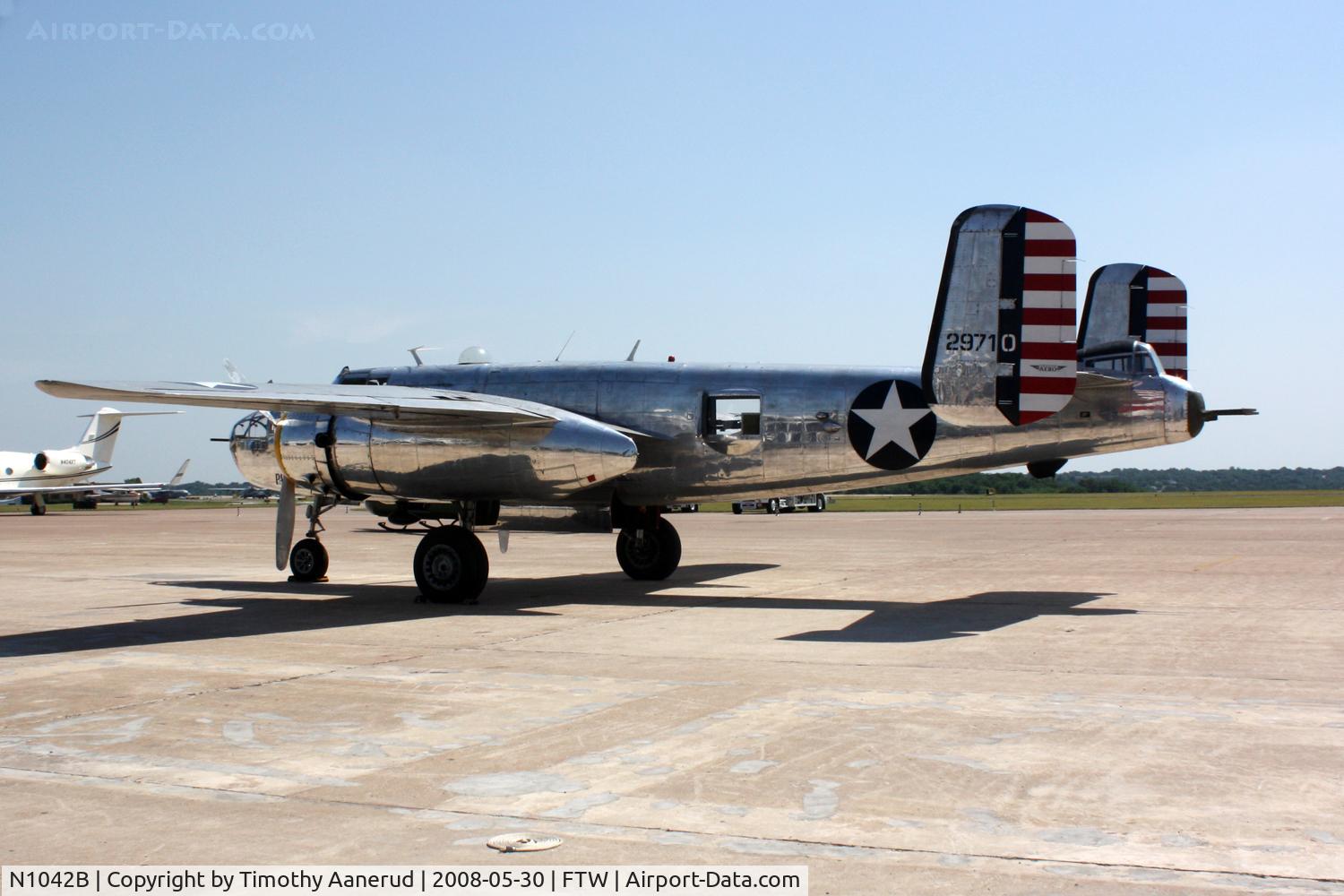 N1042B, 1944 North American B-25N Mitchell C/N 108-35148, Parked at Fort Worth Meacham