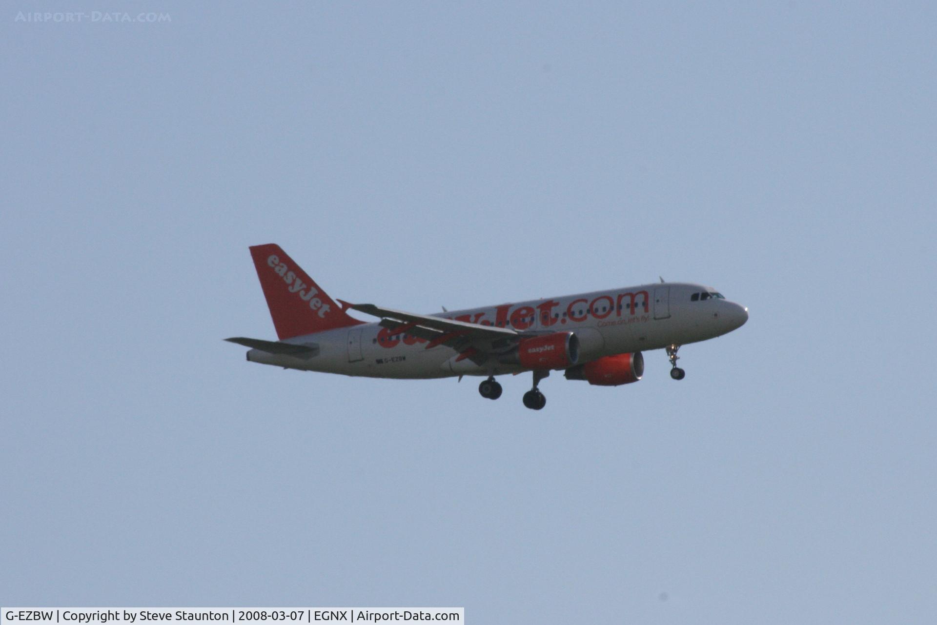G-EZBW, 2007 Airbus A319-111 C/N 3134, Taken at Nottingham East Midlands