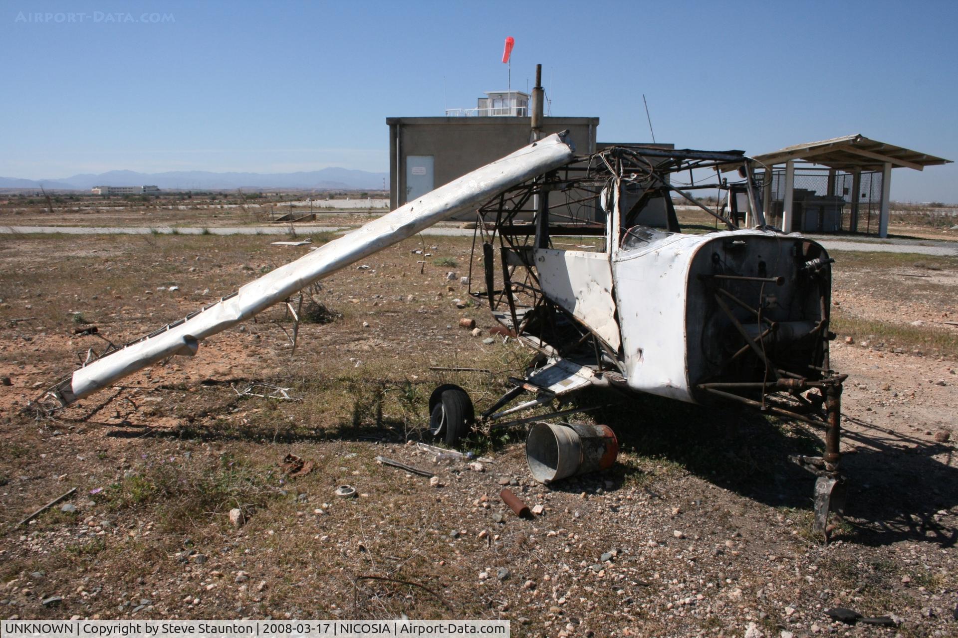 UNKNOWN, , Takn at Nicosia Airport, Cyprus - wrecked Cessna 150 (I think). It must be noted that this airport is closed to general visitors.