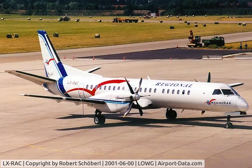 LX-RAC, 1997 Saab 2000 C/N 2000-045, First visit at LOWG