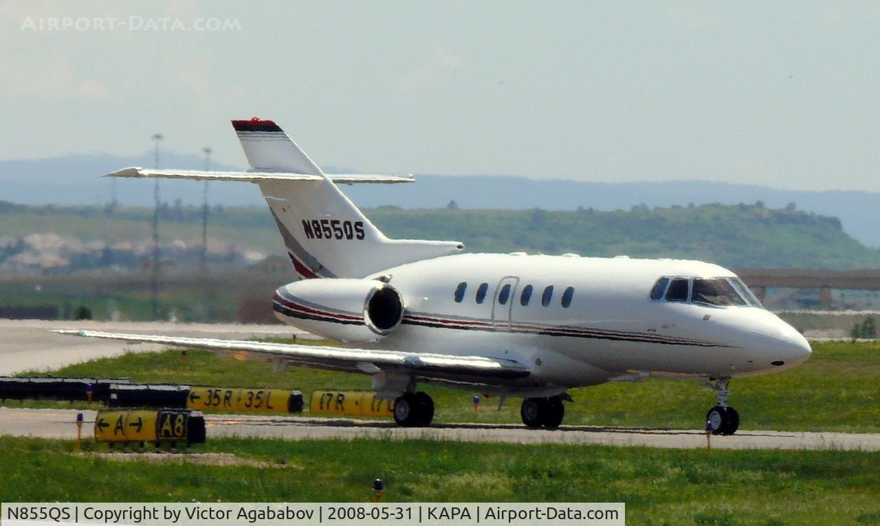 N855QS, 1998 Raytheon Hawker 800XP C/N 258355, Taxiing all hot :-)