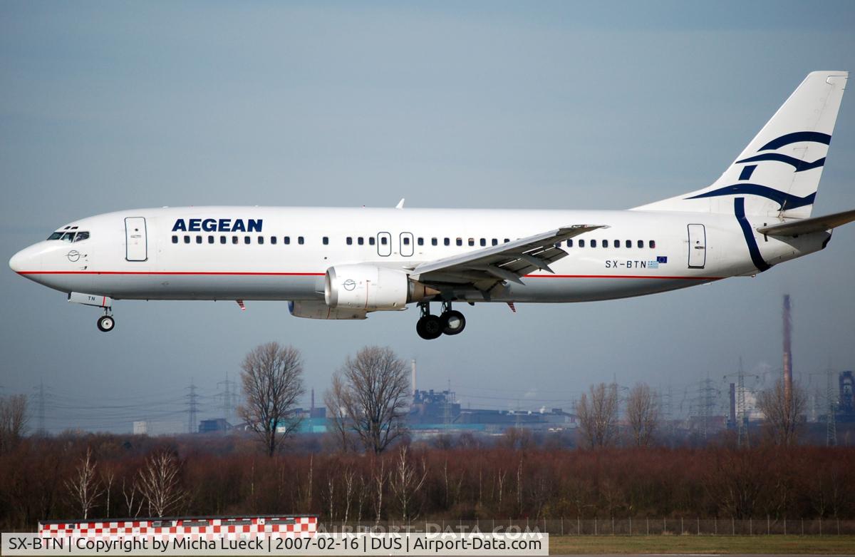 SX-BTN, 1996 Boeing 737-43Q/F C/N 28494, On short finals at DUS