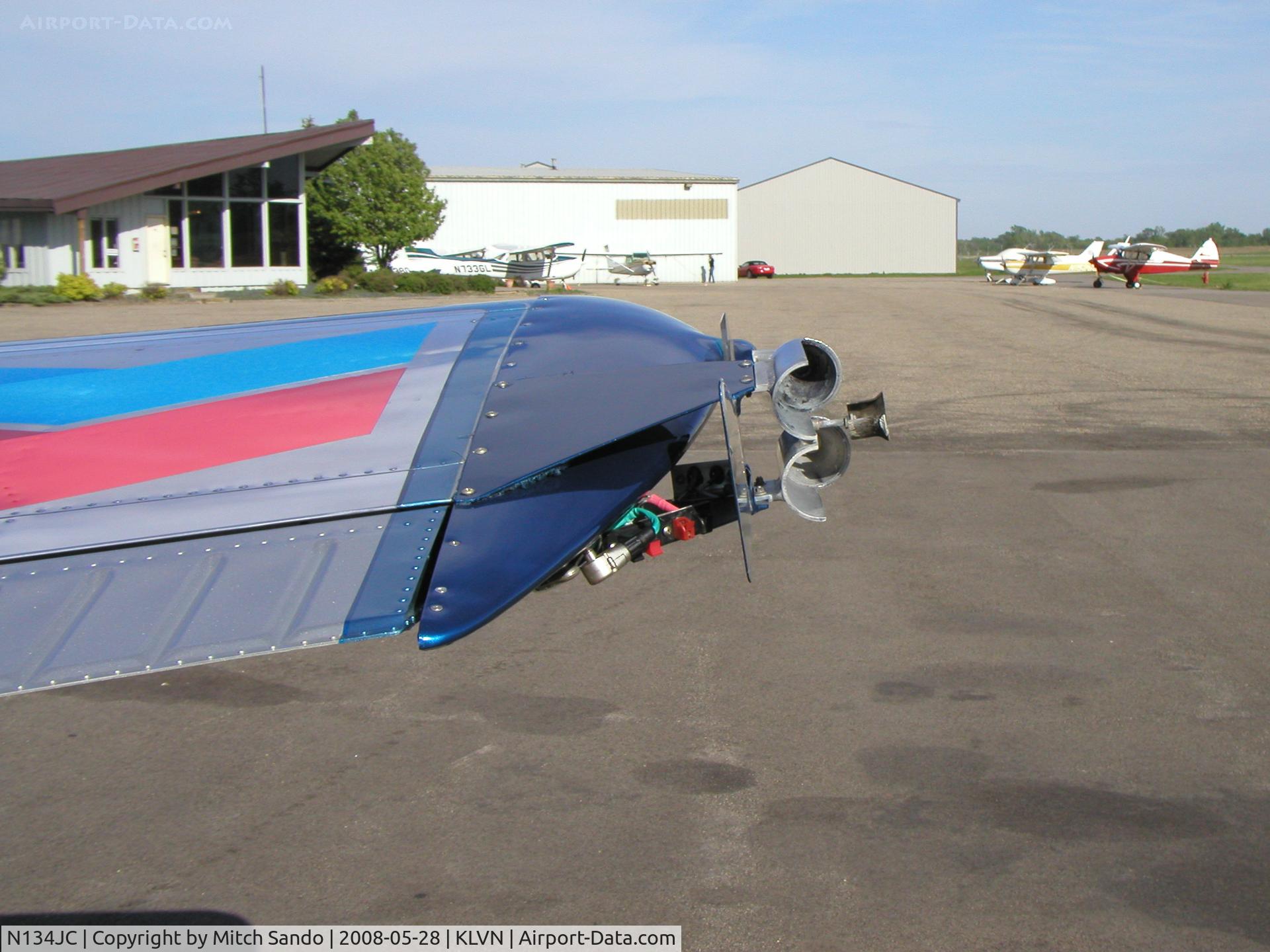 N134JC, 1955 Beech T-34-A (A45) Mentor C/N G-812, Parked at the fuel pumps.