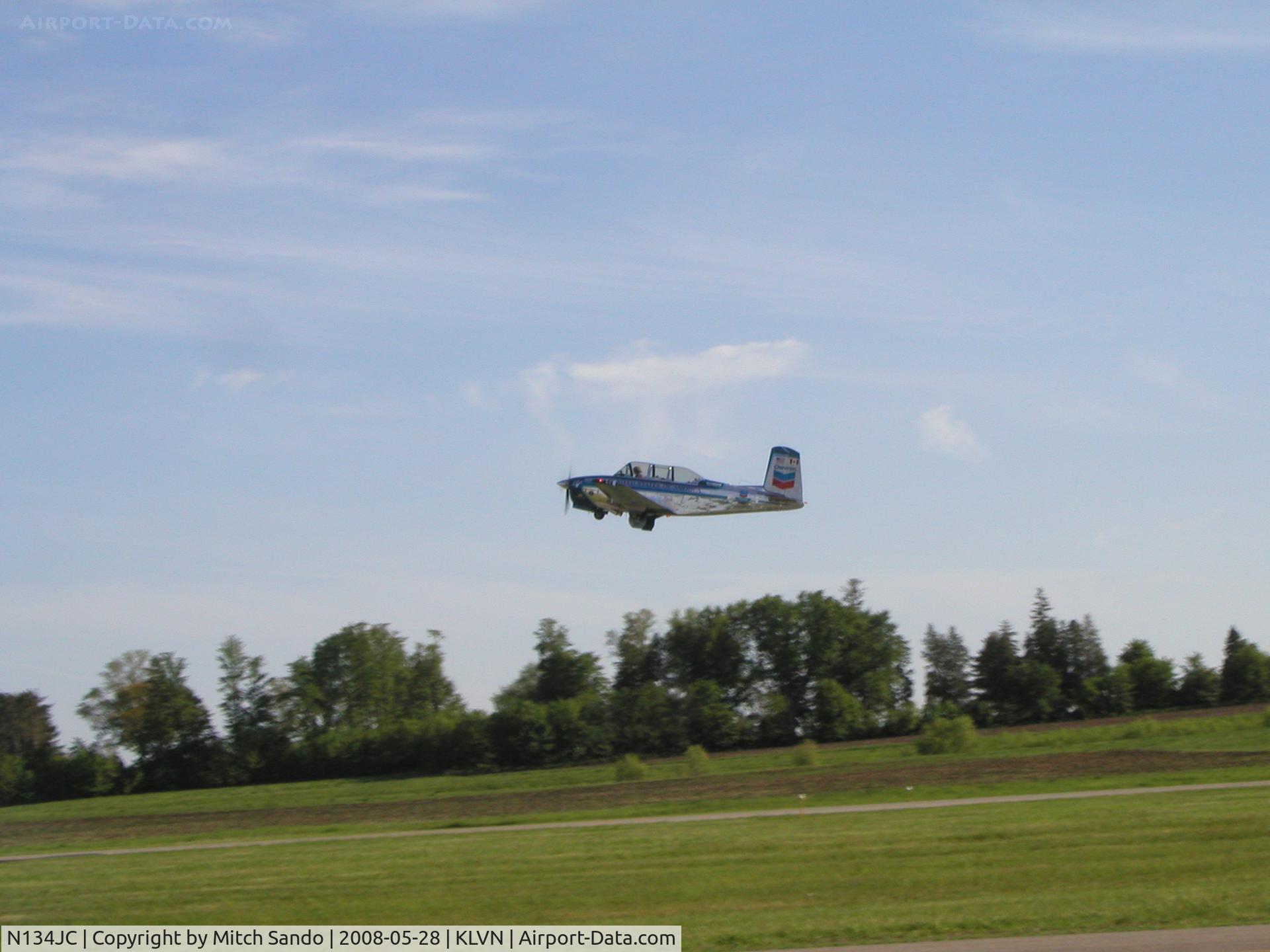N134JC, 1955 Beech T-34-A (A45) Mentor C/N G-812, Departing Runway 12 VFR to Sky Harbor in Webster, MN (1MN8).