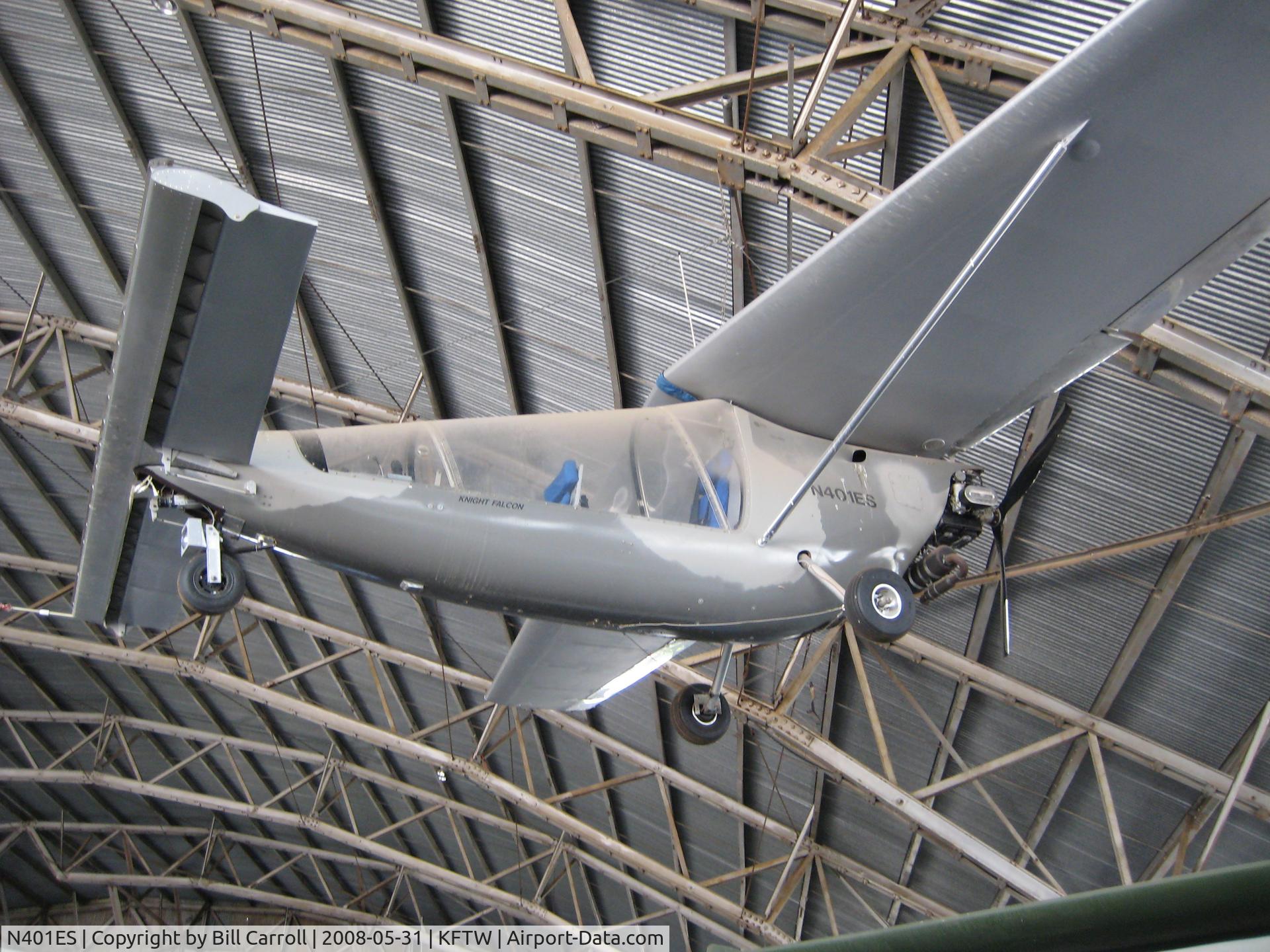 N401ES, Aero Falcon International Inc Knight Falcon C/N 600502, Hanging from the ceiling a at the Museum
