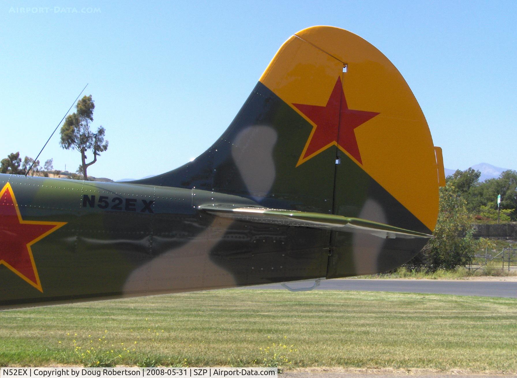 N52EX, 1988 Yakovlev (Aerostar) Yak-52 C/N 888407, 1988 S C Aerostar SA (Romania Iak-52) YAK 52, VOKBH (Bakanov) M-14P 9 cylinder radial 355 Hp, tail data