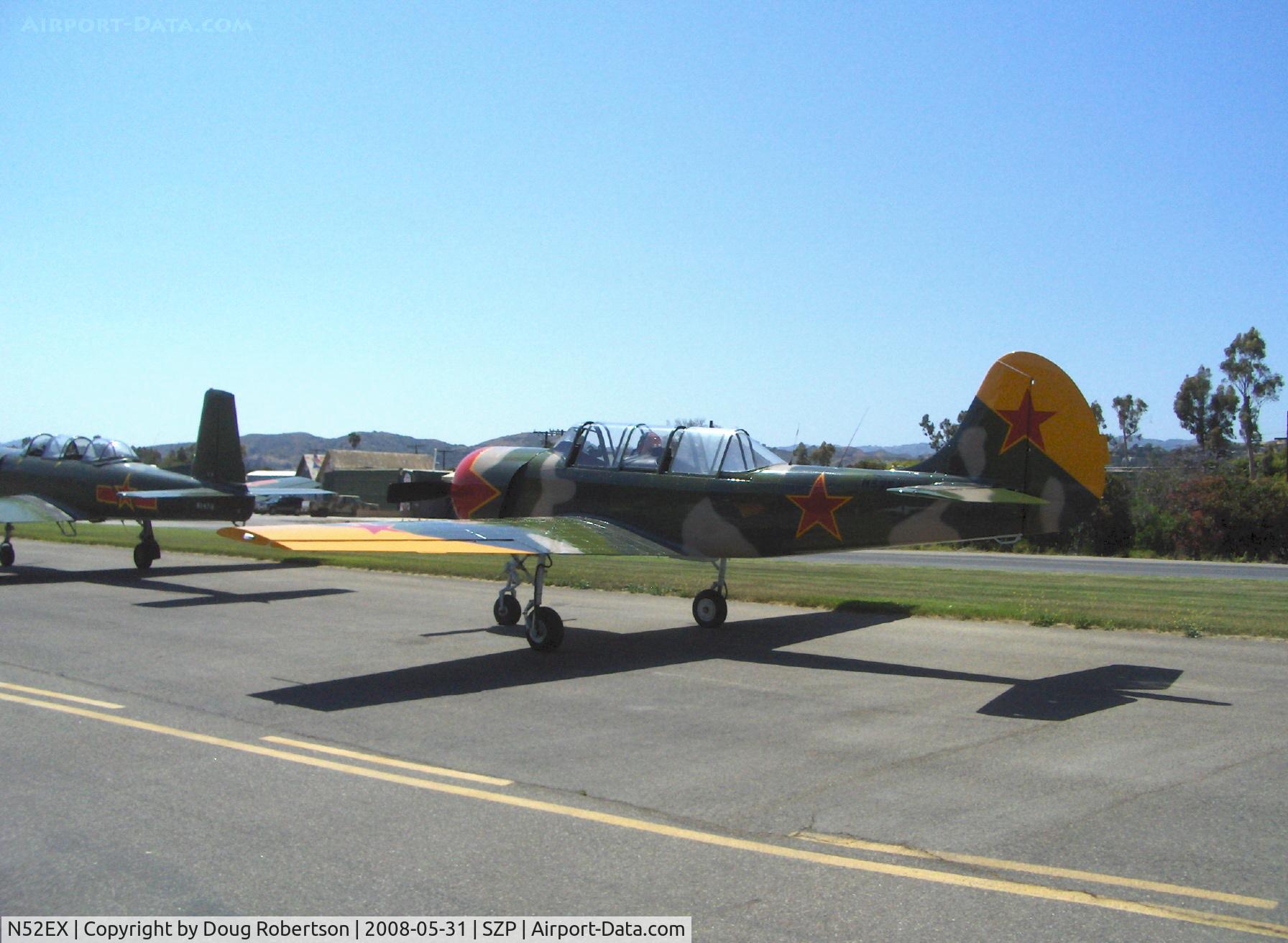 N52EX, 1988 Yakovlev (Aerostar) Yak-52 C/N 888407, 1988 S C Aerostar SA (Romania Iak-52) YAK 52, VOKBH (Bakanov) M-14P 9 cylinder radial 355 Hp, stunning finish