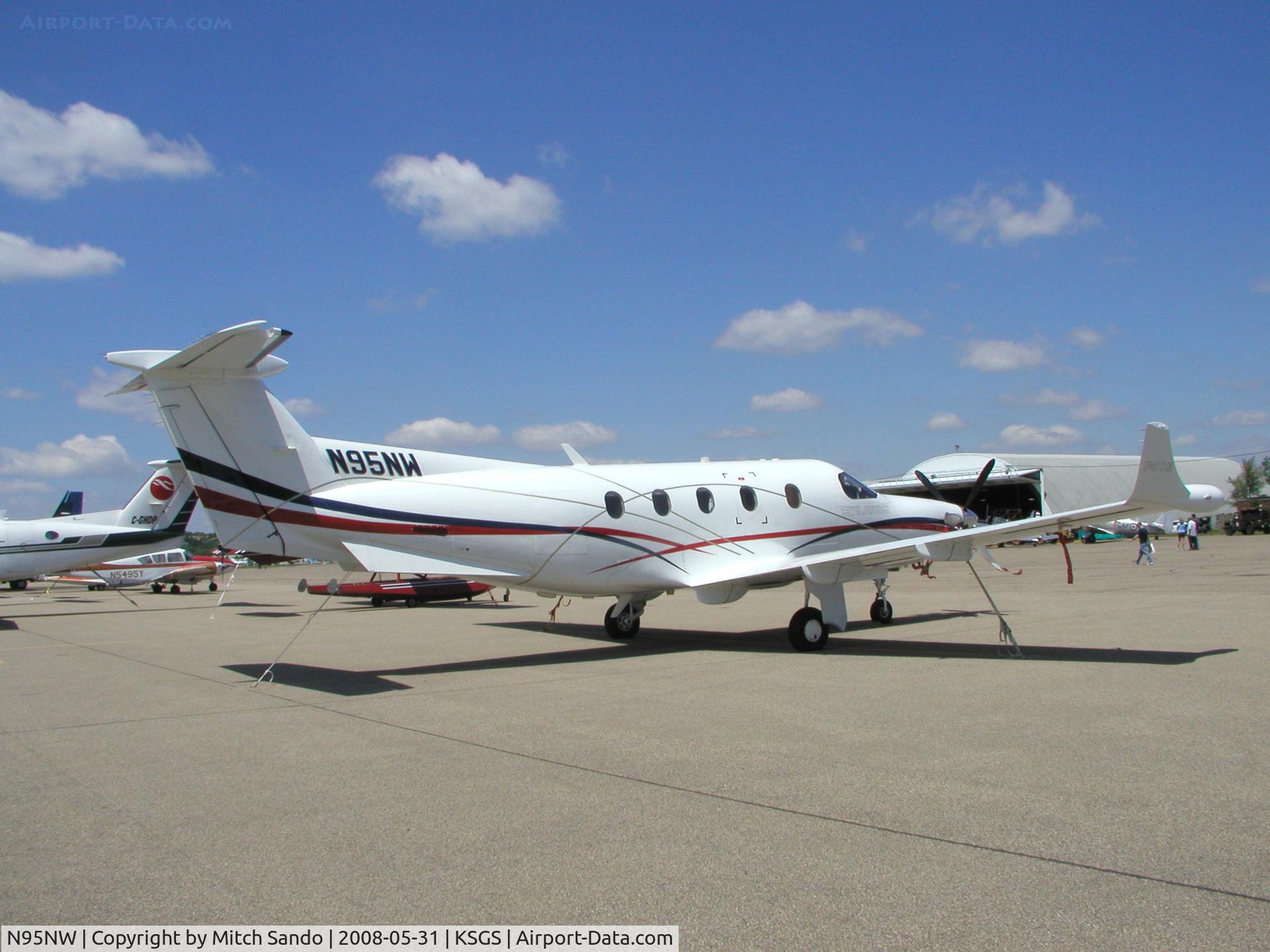 N95NW, 1994 Pilatus PC-12 C/N 105, Fleming Field Fly-In 2008.