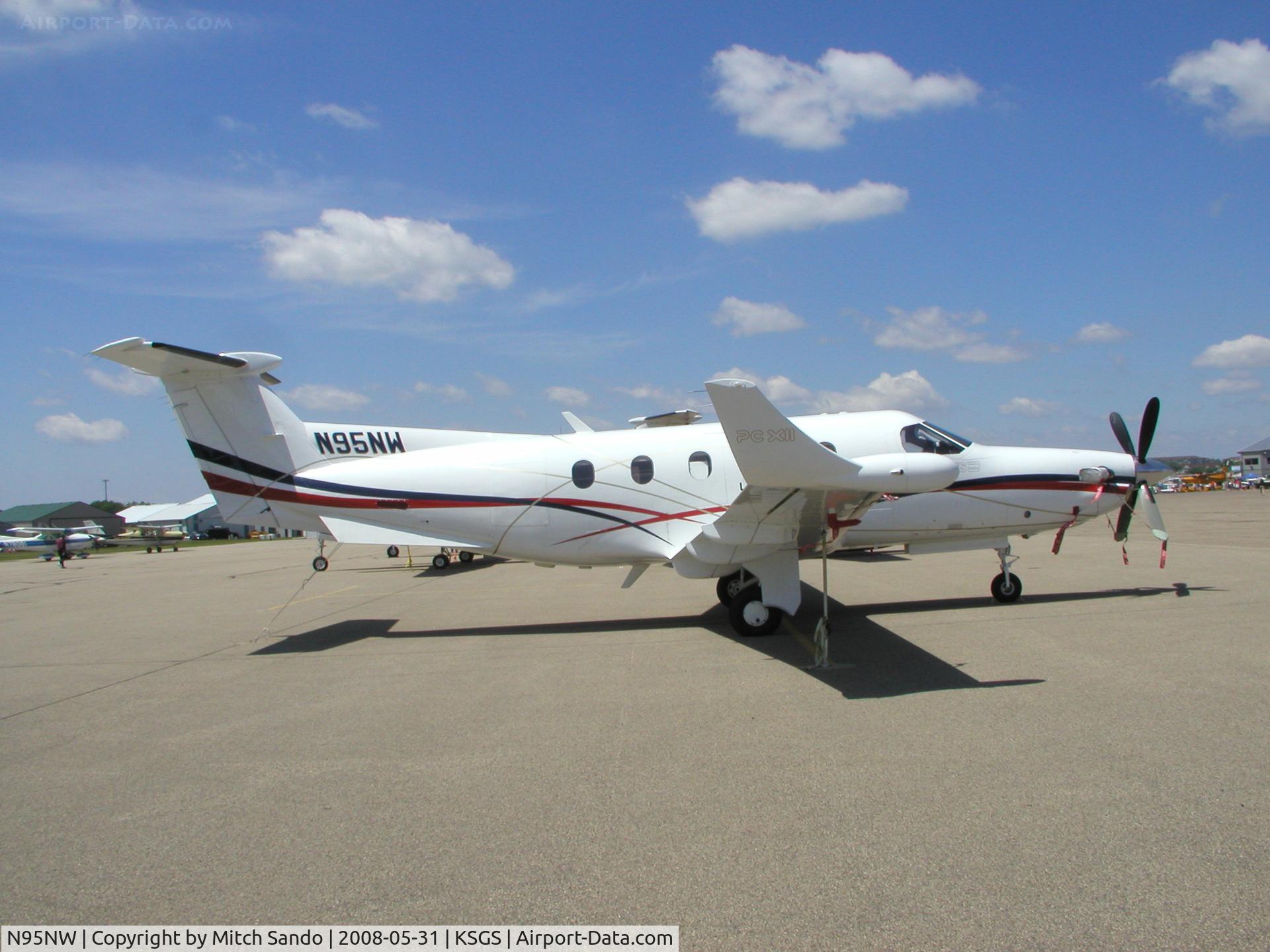N95NW, 1994 Pilatus PC-12 C/N 105, Fleming Field Fly-In 2008.