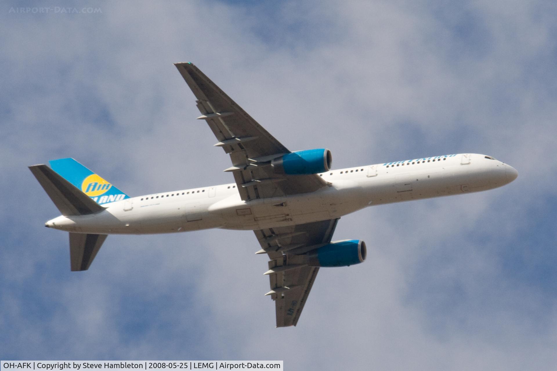 OH-AFK, 1993 Boeing 757-28A C/N 25622, Approaching Malaga with 11 miles to run