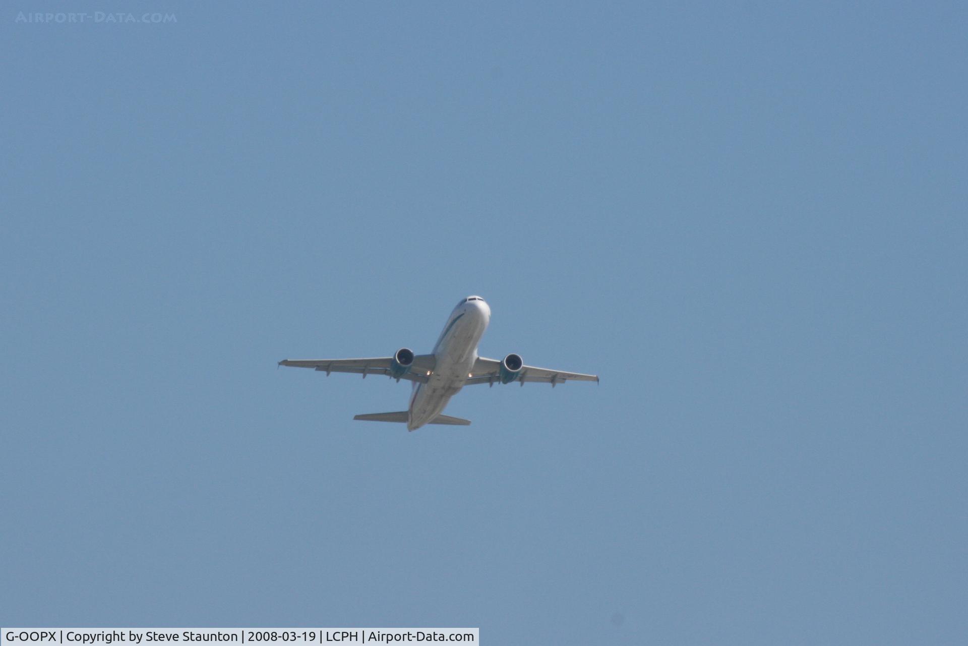 G-OOPX, 2004 Airbus A320-214 C/N 2180, Taken on the approach to Paphos Airport, Cyprus (Climbing out this way today)