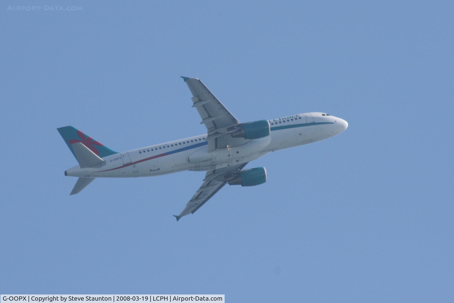 G-OOPX, 2004 Airbus A320-214 C/N 2180, Taken on the approach to Paphos Airport, Cyprus (Climbing out this way today)