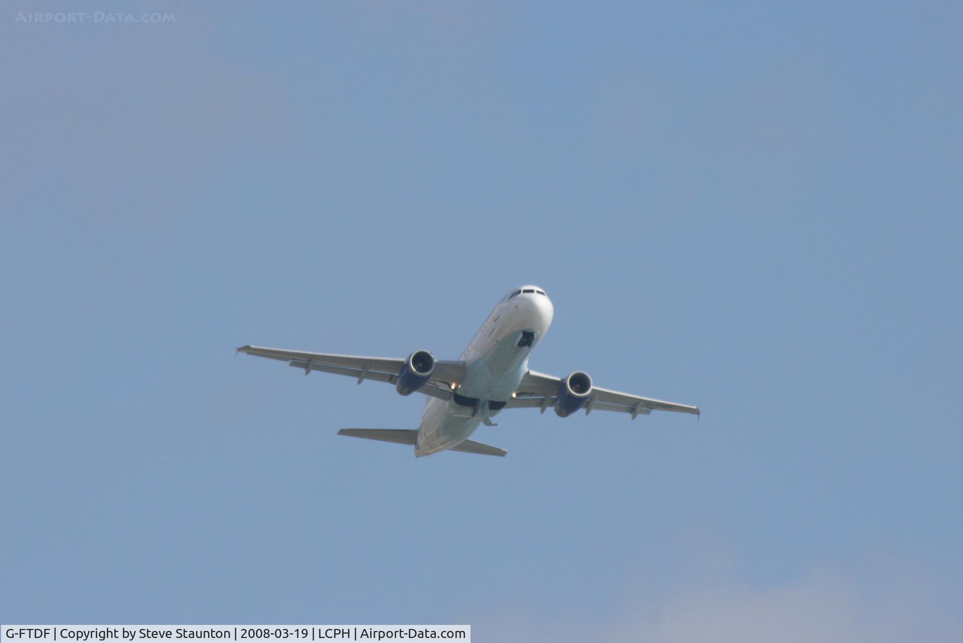 G-FTDF, 1994 Airbus A320-231 C/N 437, Taken on the approach to Paphos Airport, Cyprus (Climbing out this way today)