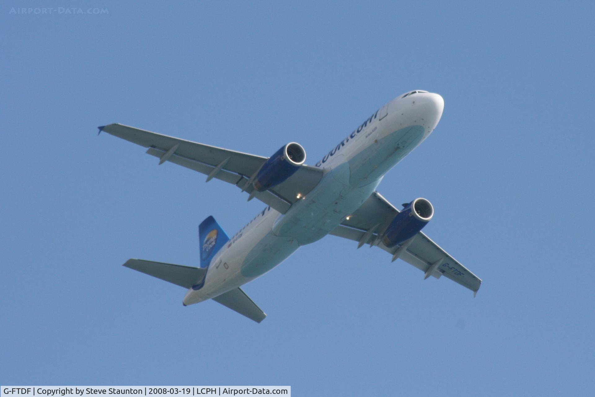 G-FTDF, 1994 Airbus A320-231 C/N 437, Taken on the approach to Paphos Airport, Cyprus (Climbing out this way today)