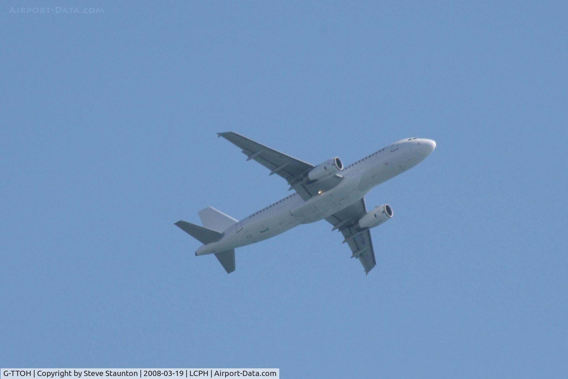 G-TTOH, 2003 Airbus A320-232 C/N 1993, Taken on the approach to Paphos Airport, Cyprus (Climbing out this way today)