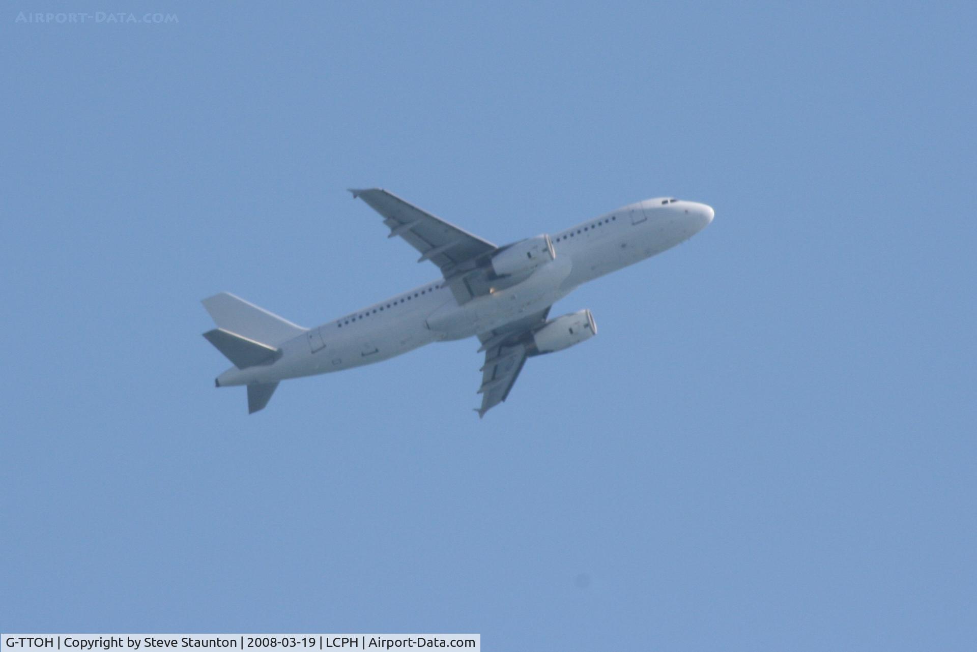 G-TTOH, 2003 Airbus A320-232 C/N 1993, Taken on the approach to Paphos Airport, Cyprus (Climbing out this way today)