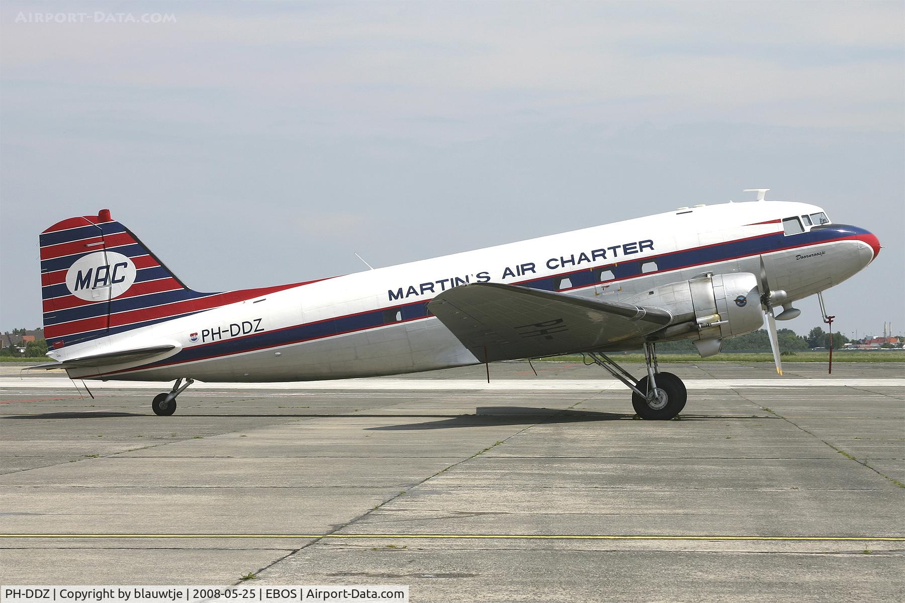 PH-DDZ, 1943 Douglas DC-3C-S1C3G (C-47A) C/N 19754, Nice bird at Ostend apron