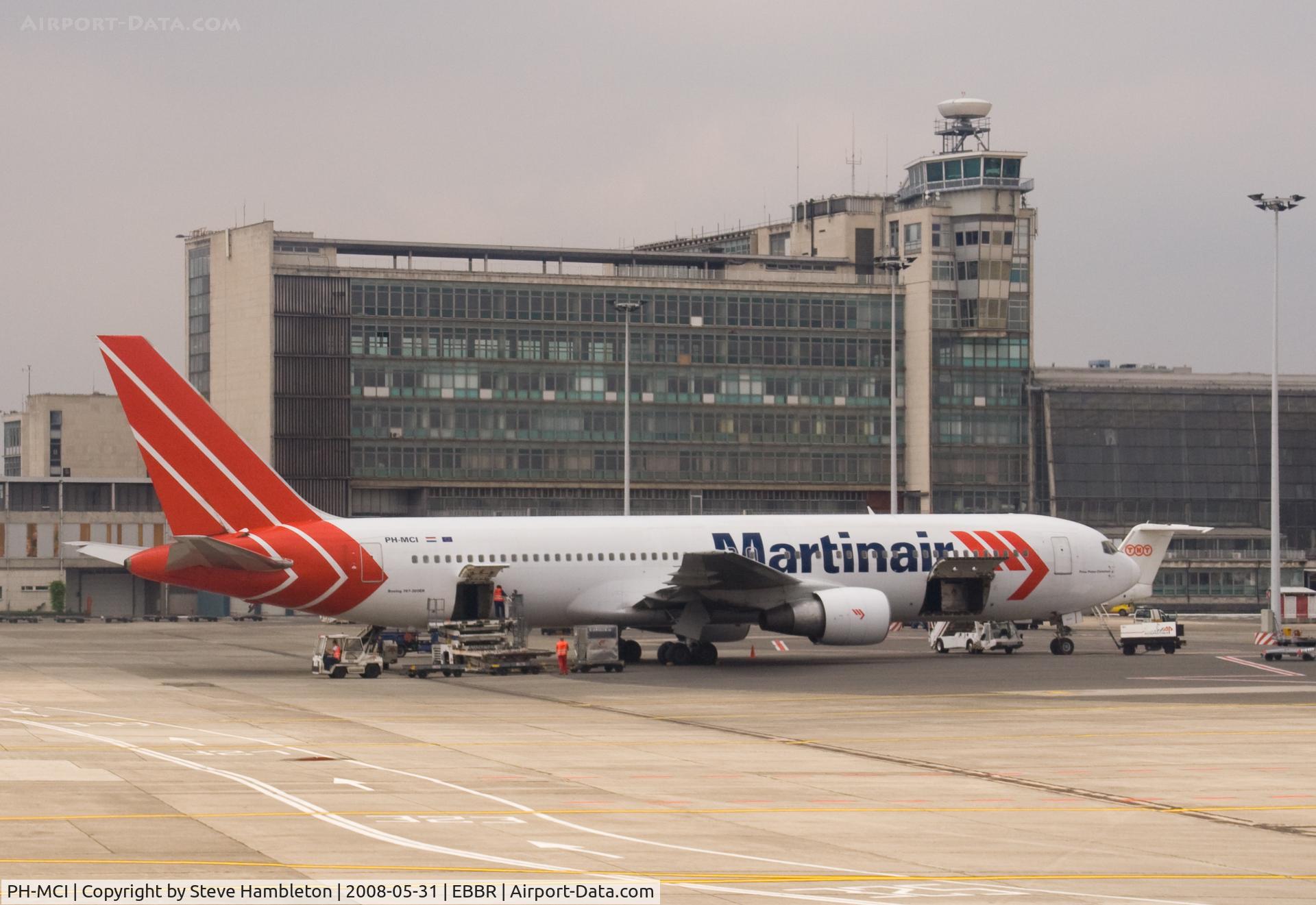PH-MCI, 1991 Boeing 767-31A C/N 25312, Taken from aircraft window while taxiing to the gate at Brussels